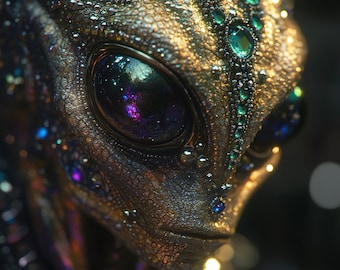 printable art ai generated alien