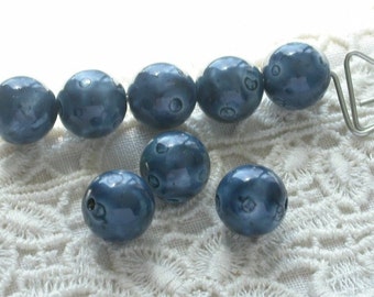 Plump Blueberries Vintage Lucite Beads 8