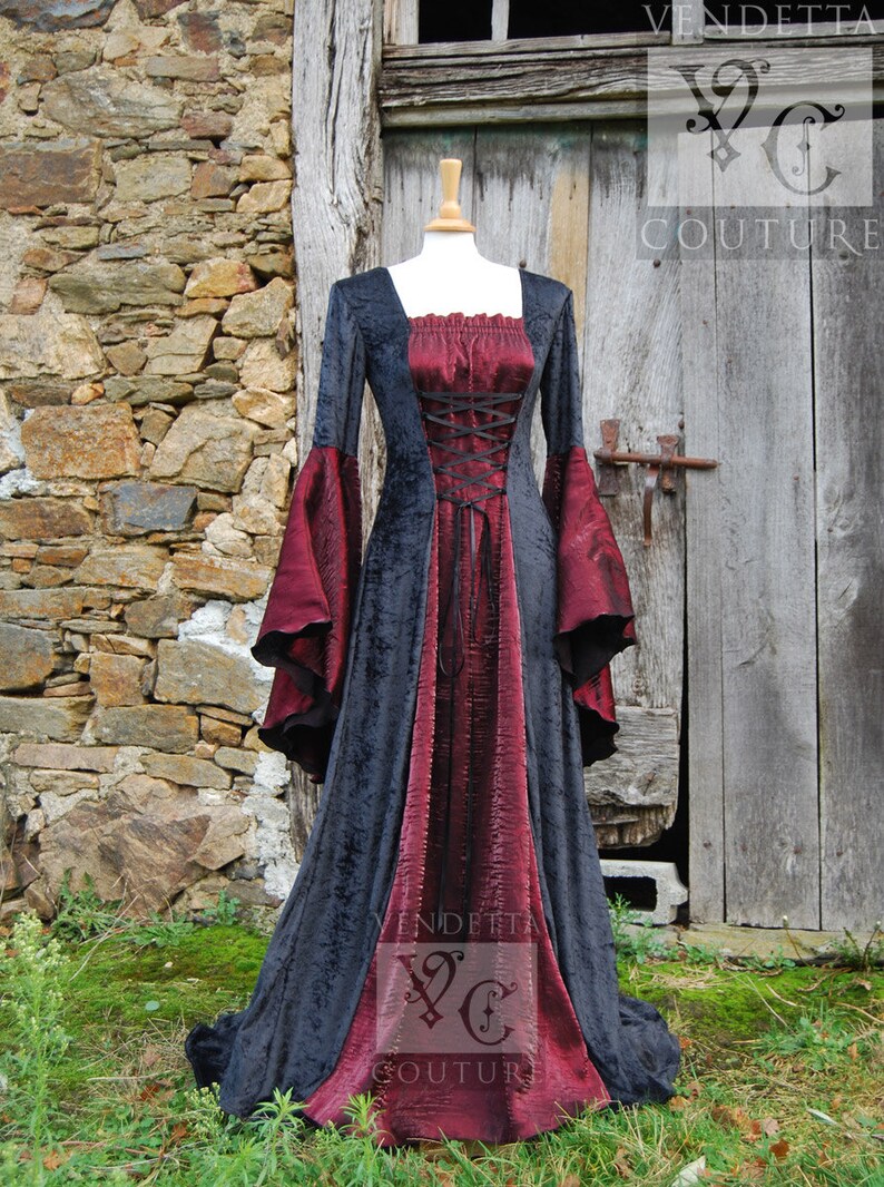 Medieval Gothic Dress Gown Game of Thrones Handfasting | Etsy