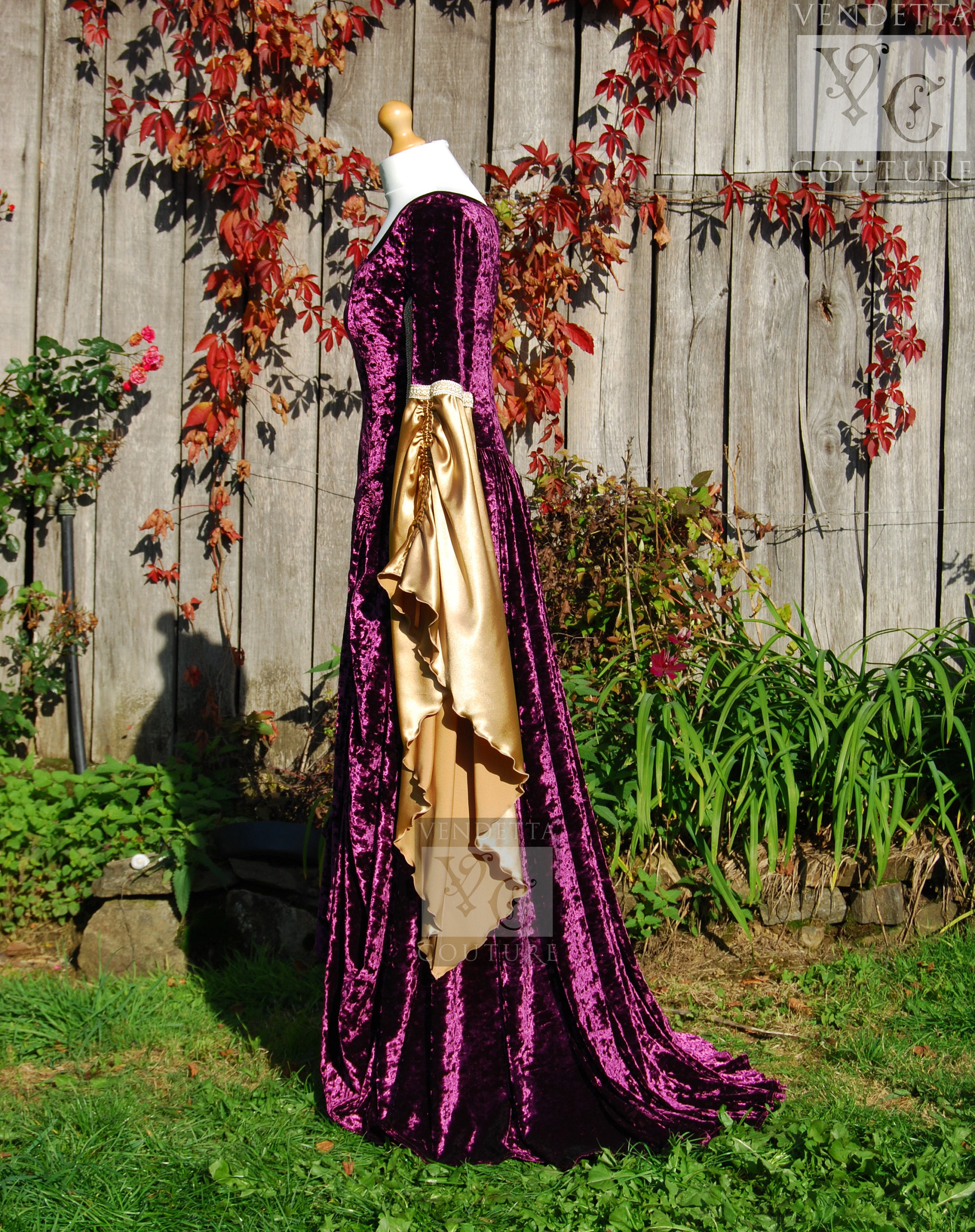 Medieval inspired Fantasy Dress Wedding Party Forest Fae