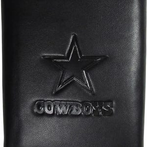 Cartera de cuero con relieve de los Dallas Cowboys de tres pliegues / Licencia oficial / Elegante billetera para hombre, regalo para él