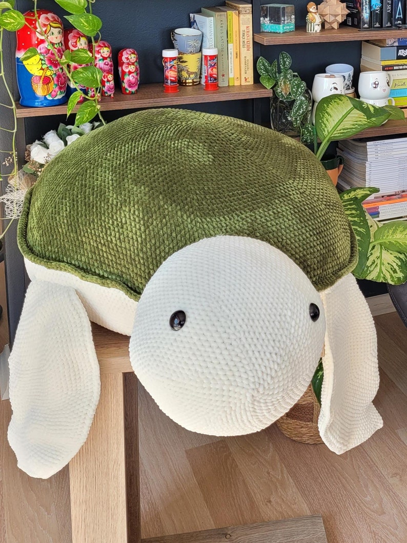 PREORDER Giant Sea Turtle Turtilla Crochet Plushie Amigurumi Huge ...