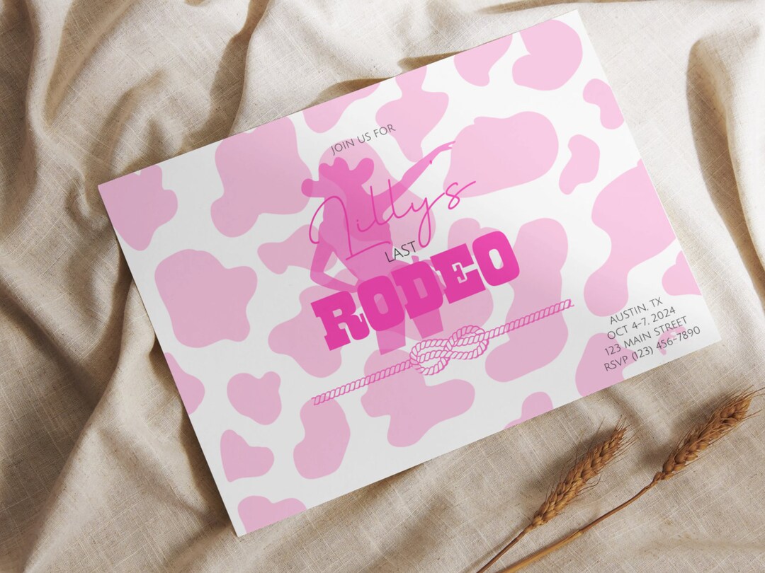 Last Rodeo Bachelorette Party Invitation Template | Editable and ...
