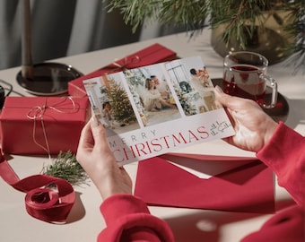 Editable Christmas Photo Card Template