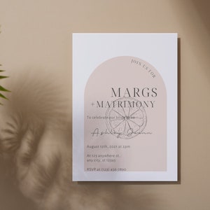 Margs & Matrimony Bridal Shower Invitation | Fiesta Bridal Shower Invitation | Trendy Invitation, Instant Download, Edit with Canva Pro