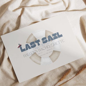 Last Sail Before the Veil Bachelorette Party Invitation Template | Editable and Downloadable Invitation Template | Printable Invitation
