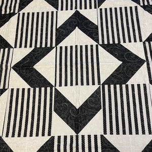 Contemporary Black and White Striped Lap Quilt - Etsy