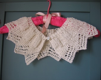 Collar de encaje tejido a mano: collar de novia de algodón de inspiración vintage