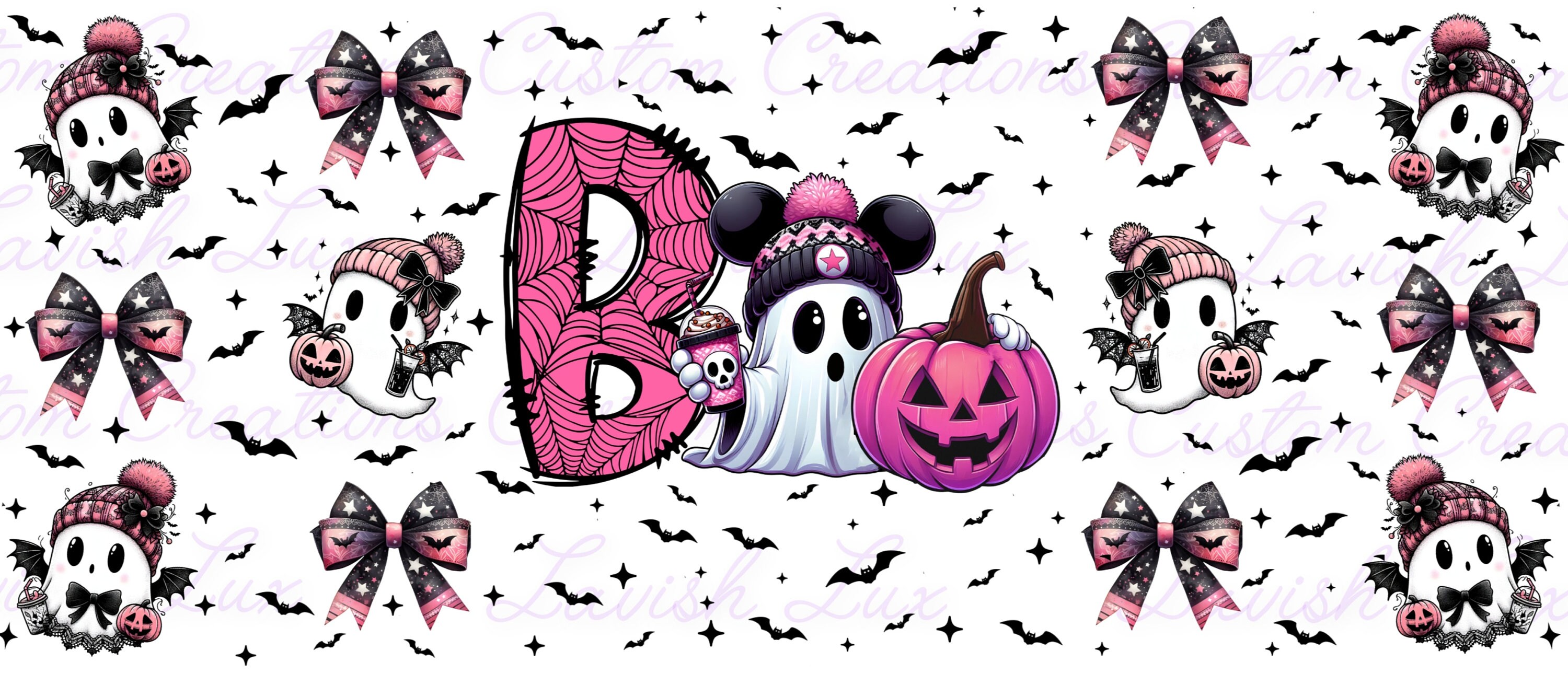 16oz Pink BOO Halloween Digital PNG Download for UVDTF And/or ...