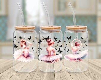 Pink Ballerina 16oz PNG (Digital Download)