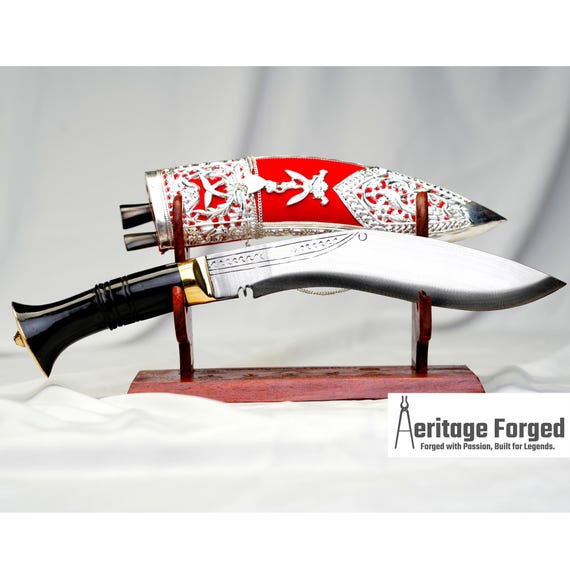 Kothimora Kukri – 8 Inch Ceremonial Khukuri With Queen's Gurkha Signals  Badge and Silver Scabbard