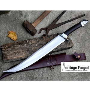 DAGGER/16 inches Long Blade hand forged Dagger/Leaf spring of truck/Paracord Handle/Sharpen/Tempered/Ready to use/knife/knives