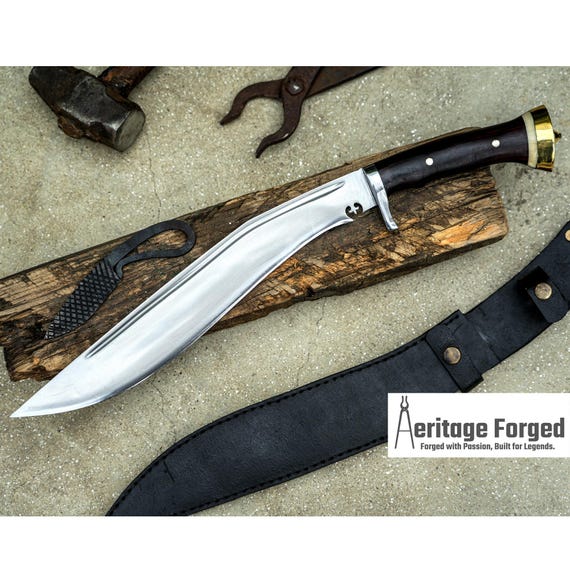 KHUKURI KNIFE / Large Kukri Machete/ 14 Inches Long Blade Heavy