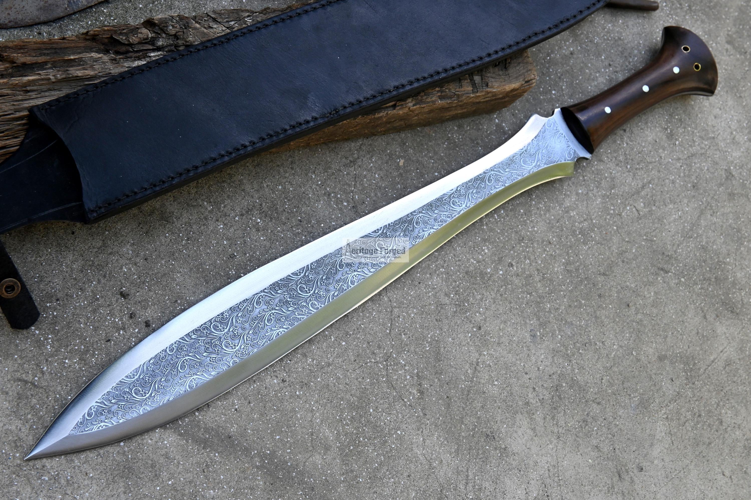 カット無し切手シート　切手　エリトリア　エルフグレン　cbj_s145_er CELTIC LEAF SWORD / 21 Inches Long Blade Hand Forged Sword/leaf