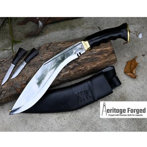 OFFICIAL KHUKURI / kukri Machete/ 10 inches Long blade official kukri / Gripper Handle/ Leaf spring of truck/ Tempered/Sharpen/Working kukri