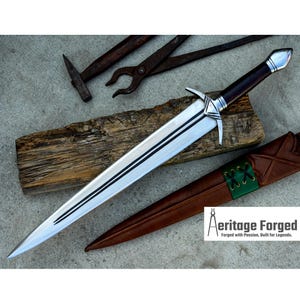 RANGER DAGGER/16 inches Long Blade hand forged Dagger/Leaf spring of truck/Rosewood Handle/Sharpen/Tempered/Ready to use/knife/knives/sword