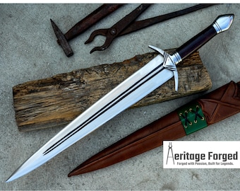RANGER DAGGER/16 inches Long Blade hand forged Dagger/Leaf spring of truck/Rosewood Handle/Sharpen/Tempered/Ready to use/knife/knives/sword