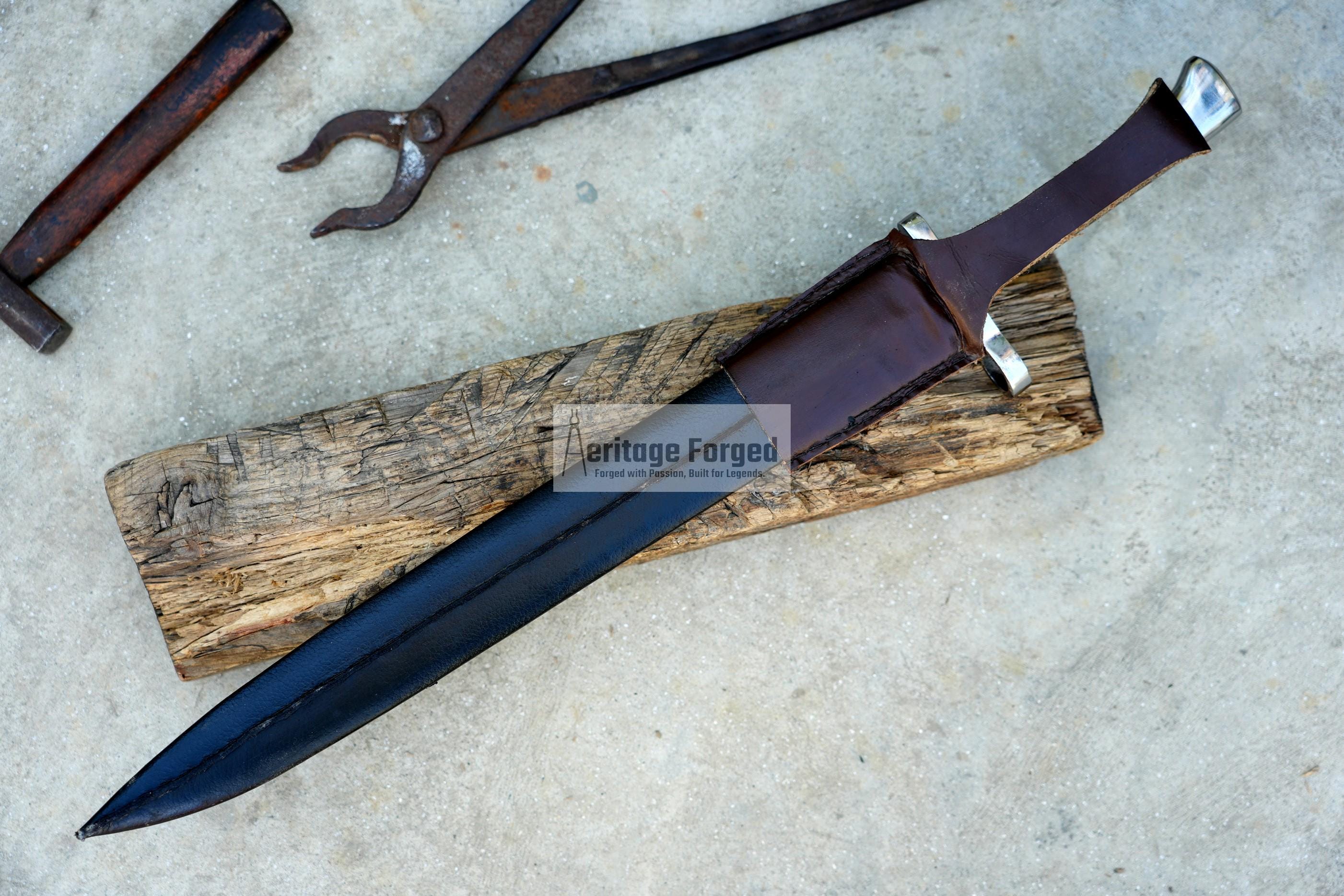 片刃ダガー/16インチのロングブレードの手鍛造ダガー/トラックのリーフ