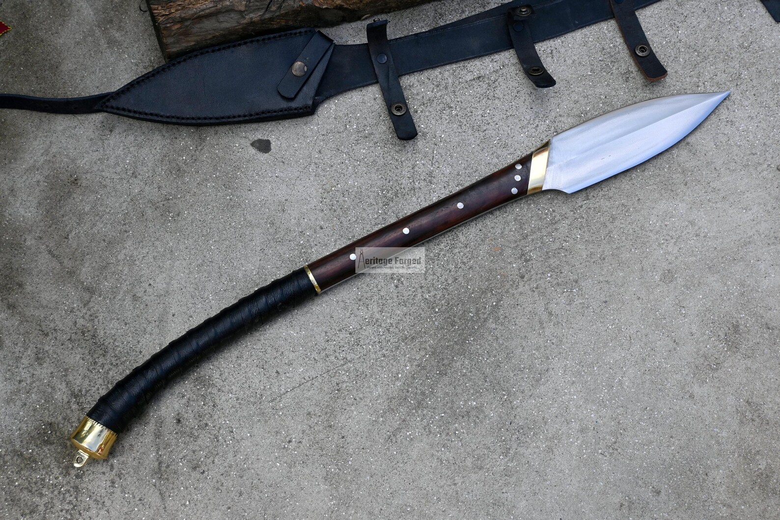 LEAF SPEAR / Hand Forged Spear /8 Inches Long Blade Spear/ Collectible ...