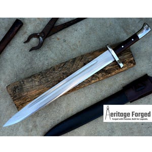 SINGLE EDGE DAGGER/16 inches Long Blade hand forged Dagger/Leaf spring of truck/Paracord Handle/Sharpen/Tempered/Ready to use/knife/knives