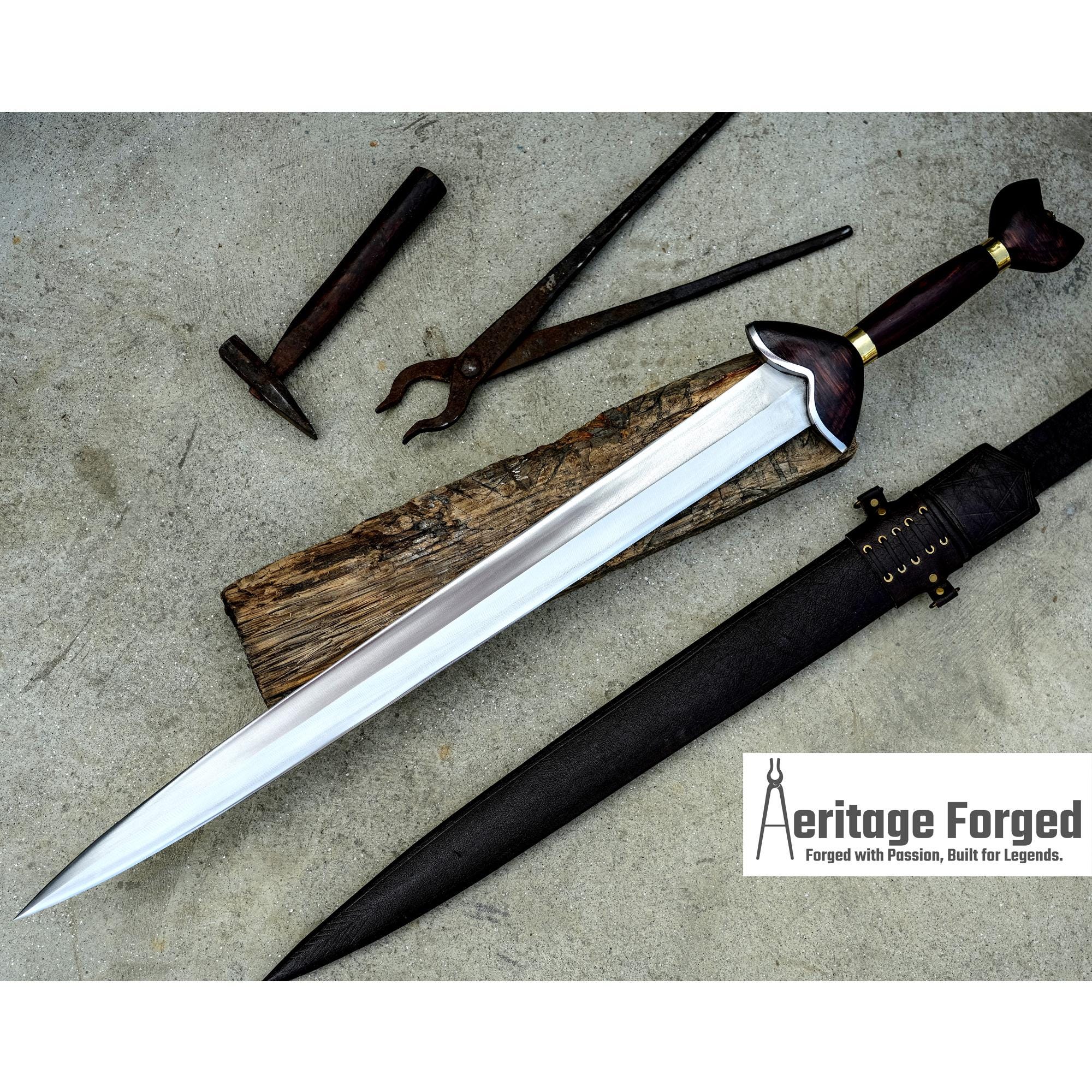 LA-TENE SWORD/25 Inches Long Blade Hand Forged Sword/leaf Spring