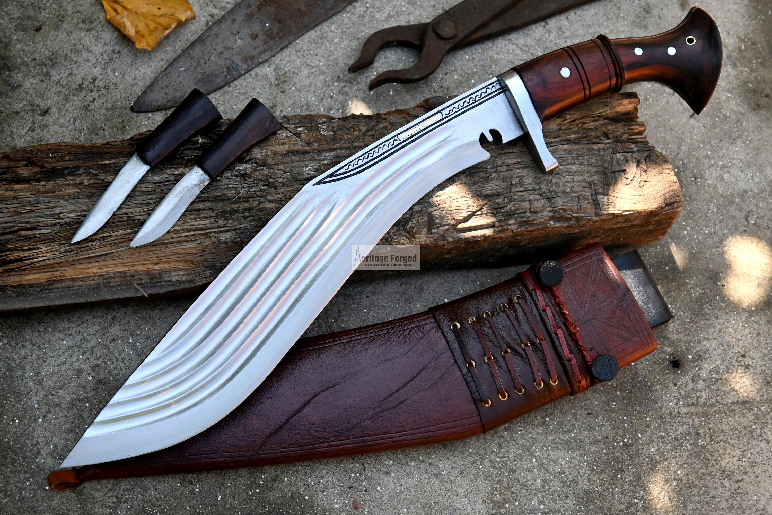 22 Sirupate Kukri Authentic Hand Forged Blade Large Khukuri Camping | INDIA