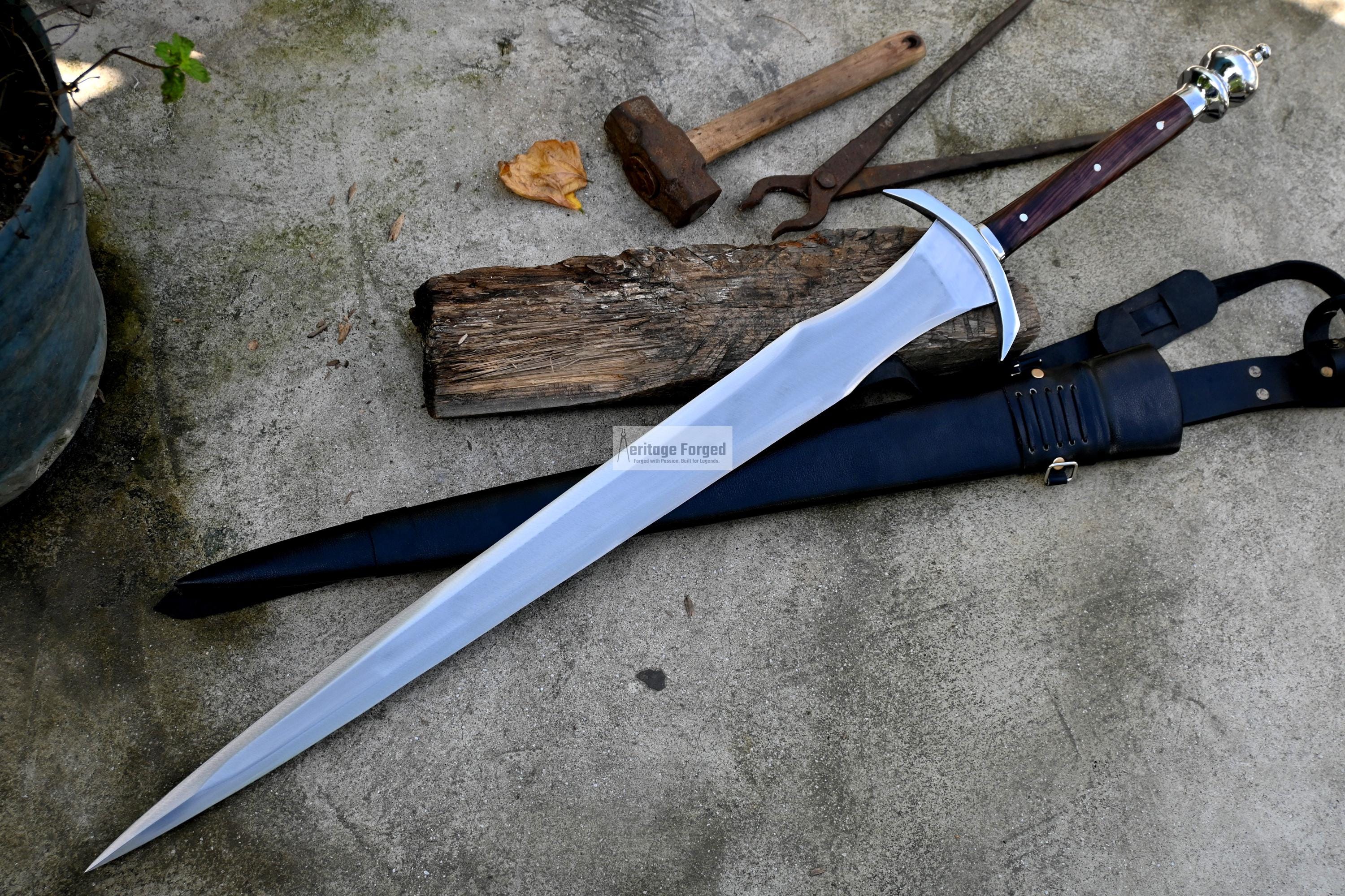 LARGE ACHILLES SWORD/29 Inches Long Blade Hand Forged Sword/leaf Spring ...