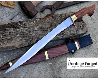 COLTELLO ESPADA / Lama lunga 15 pollici Spada filippina forgiata a mano / Machete / Fatto a mano da balestra di Truck-Balance temperata ad acqua / Affilata