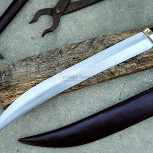 ELIF DAGGER/17 inches Long Blade hand forged Dagger/Leaf spring of truck/Rosewood Handle/Sharpen/Tempered/Ready to use/knife/knives/sword image 4