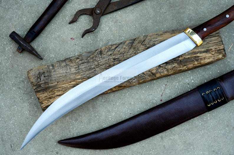 ELIF DAGGER/17 inches Long Blade hand forged Dagger/Leaf spring of truck/Rosewood Handle/Sharpen/Tempered/Ready to use/knife/knives/sword image 4