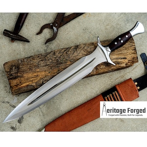 VIKING DAGGER/15 inches Long Blade hand forged Dagger/Leaf spring of truck/Rosewood Handle/Sharpen/Tempered/Ready to use/knife/knives/sword