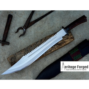 MACHETE DAO / Machete de jungla grande / Hoja larga de 18 pulgadas Machete para trabajos pesados / Espiga completa / Ballesta de camión / Templado / Afilado / Funciona