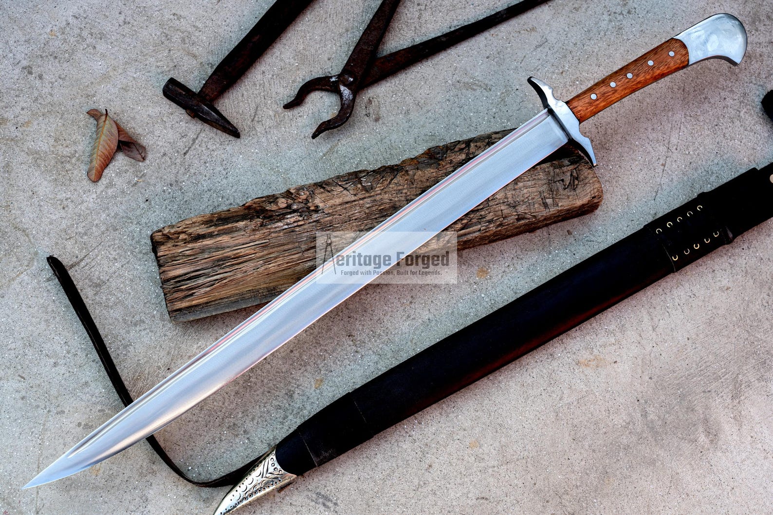 MEDIEVAL SWORD/24 Inches Long Blade Hand Forged Sword/leaf Spring of ...