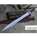 GLADIUS SWORD /22 inches long Blade Hand Forged Sword/ Gladius Machete/Handmade from Leaf spring of Truck-Balance water tempered/Sharp product logo