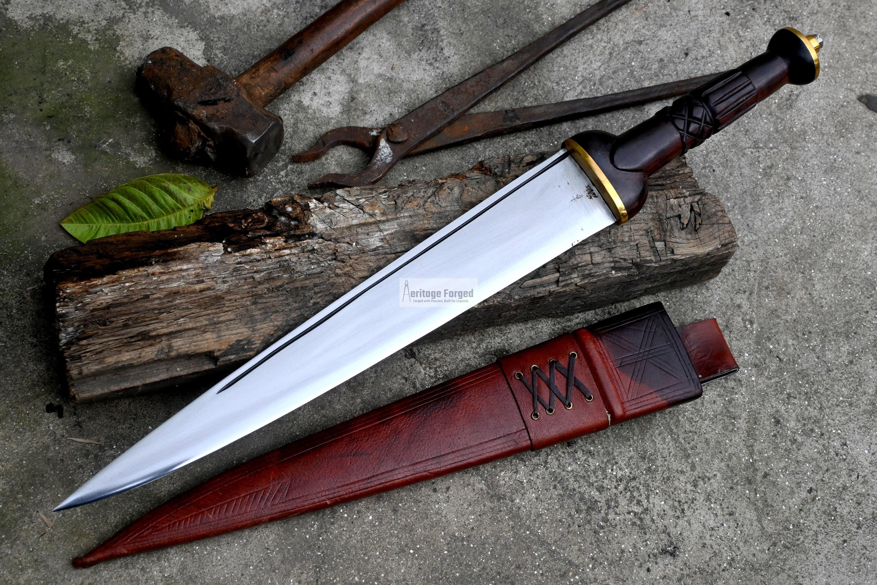 NUR 800 DELUXプレート・ナイフ　インドネシア　アンティーク Condor Tool & Knife Norse Dragon Seax - Viking Knife with Hand