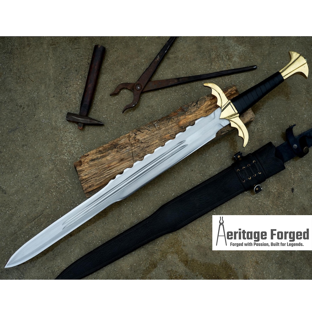 FIRST KNIGHT SWORD/24 Inches Long Blade Hand Forged Sword/leaf Spring ...