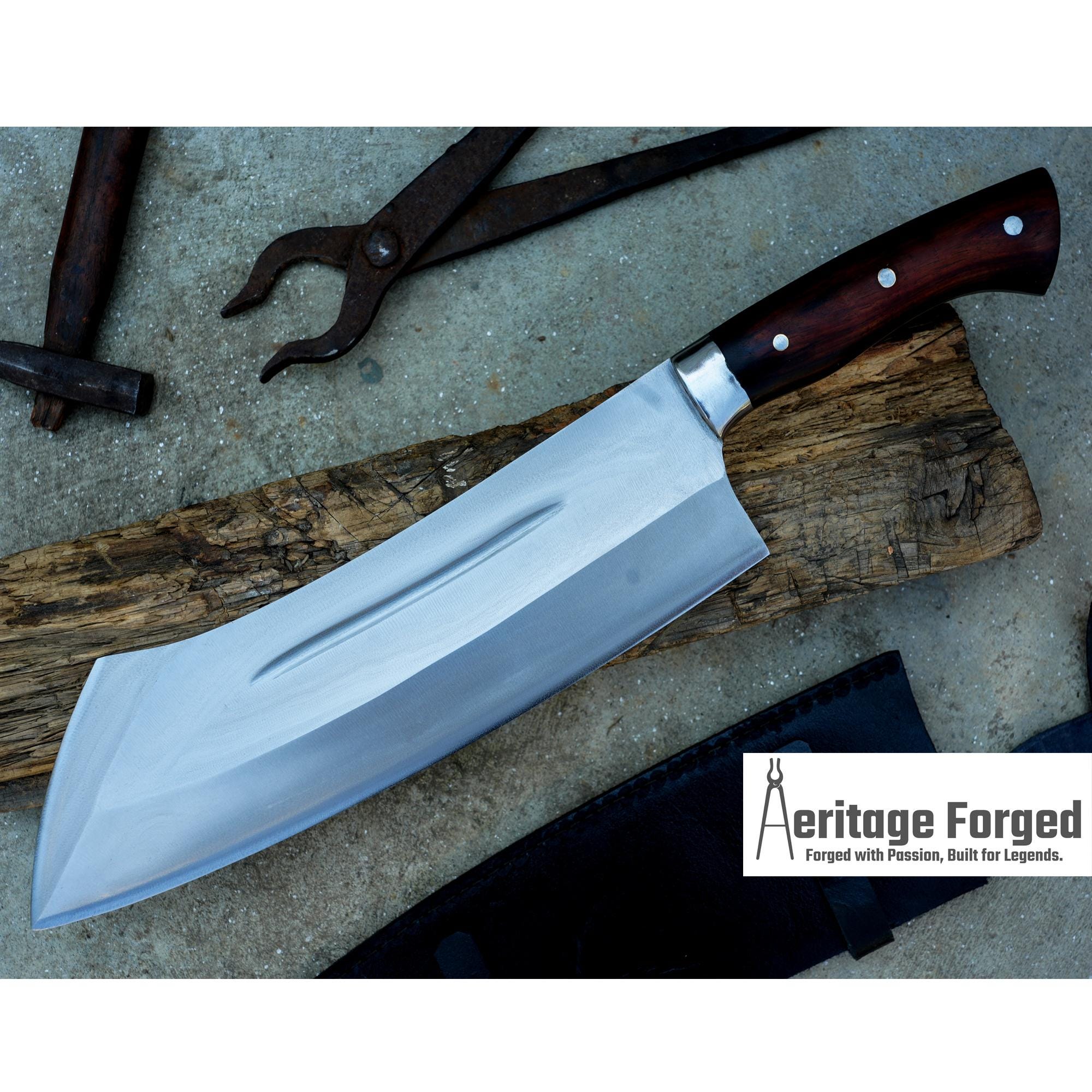 肉切り包丁 / 大型ジャングル包丁 / 刃渡り 12 インチの頑丈な