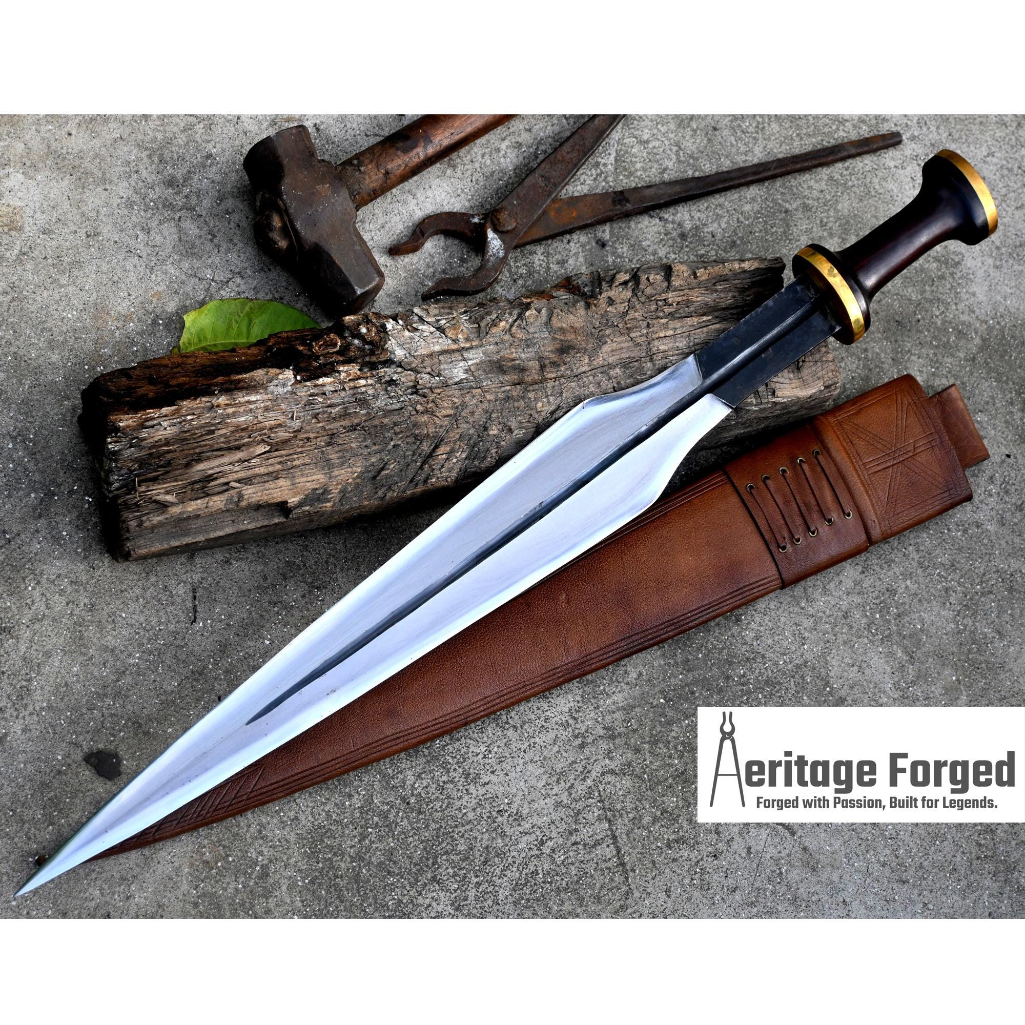 BOA ZANDE SWORD/22 Inches Long Blade Hand Forged African Sword