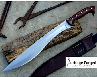 MACHETE KHOPESH / Machete forjado a mano con hoja larga de 17 pulgadas / Ballesta de camión / Afilado / Templado / Listo para usar / cuchillo / cuchillos