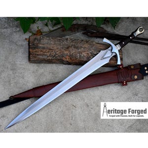 VIKING SWORD/22 inches Long Blade hand forged Sword/Leaf spring of truck/Rosewood Handle/Sharpen/Tempered/Ready to use/knife/knives