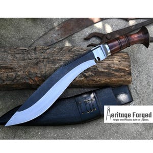 FARMER KHUKURI / kukri Machete/ 13 inches Long Blade real working khukuri/ Full tang/ Leaf spring of truck/ Tempered/Sharpen/Working kukri