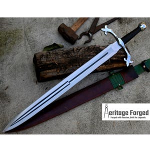 VIKING SWORD/24 inches Long Blade hand Made Sword/Leaf spring of truck/Rosewood Handle/Sharpen/Tempered/Ready to use/knife/knives