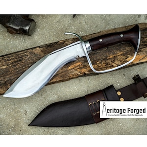 KUKRI KNIFE /khukuri/ 9 inches Long Blade camping ,hunting khukuri / Full tang/ Leaf spring of truck/ Tempered/Sharpen/Working/kukri