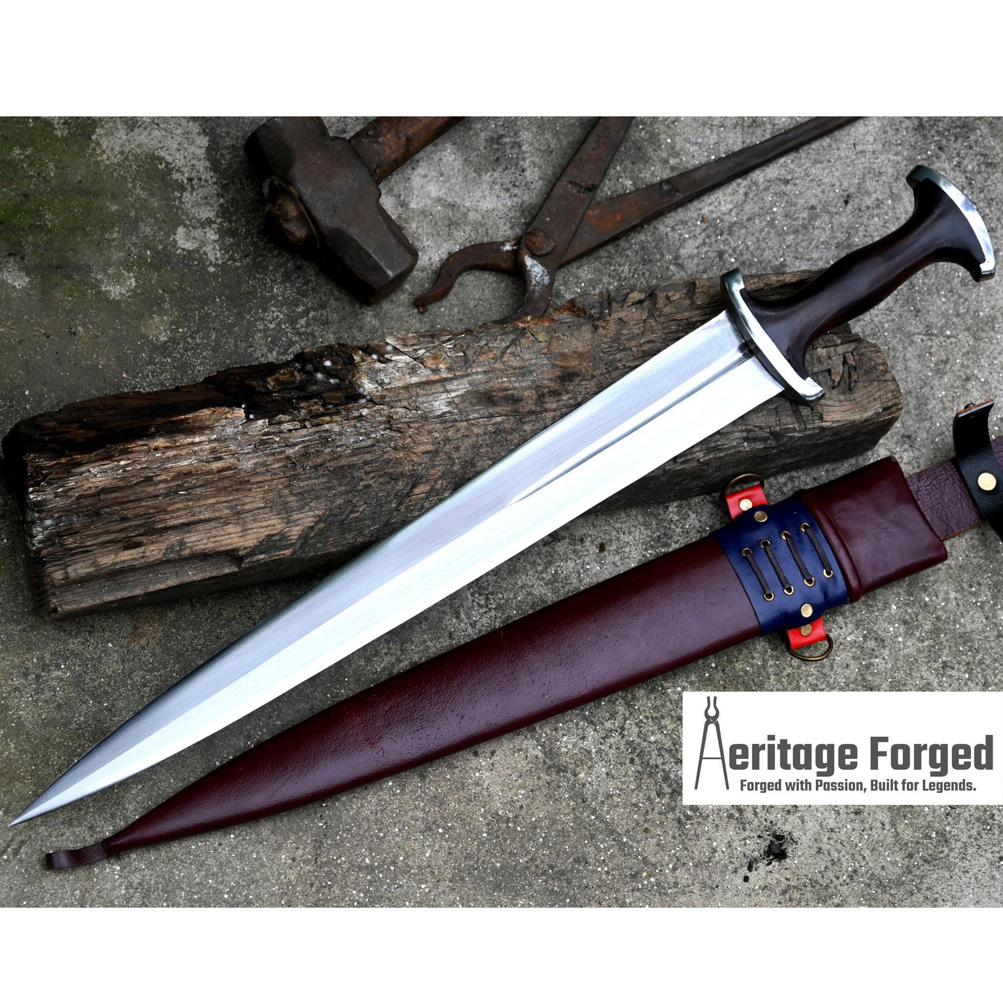 SWISS DEGEN SWORD /17 Inches Long Blade Hand Forged Sword/leaf