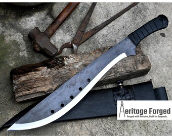 ELI MACHETE/18インチの刃渡りの大型ジャングルマチェーテ/実戦用マチェーテ/映画用マチェーテ/ヘビーデューティーに最適/カーボンスチール/シャープ