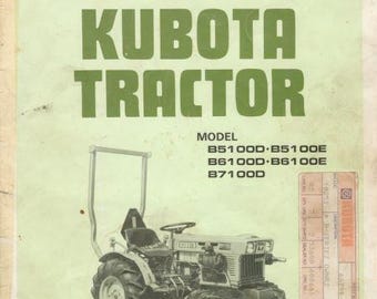 Kubota Traktor Bedienungsanleitung: B5100D B6100D B7100D (Digitaler Download)