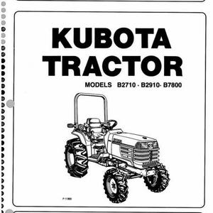 Instrukcja obsługi ciągnika Kubota: B2710, B2910, B7800 (wersja cyfrowa)