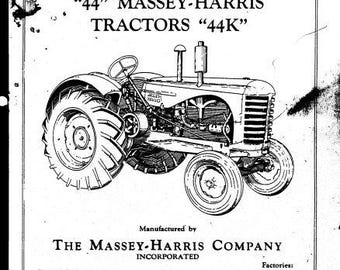 Massey-Harris Tractor 44K Operator's Manual PDF Digital Download