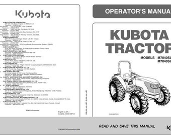 Kubota Tractor M7040SU/SUD Operator's Manual (Digital Download)
