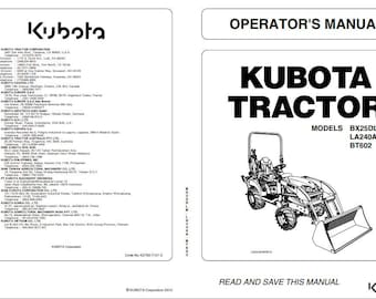 Instrukcja obsługi ciągnika Kubota BX25DLB (wersja cyfrowa do pobrania)